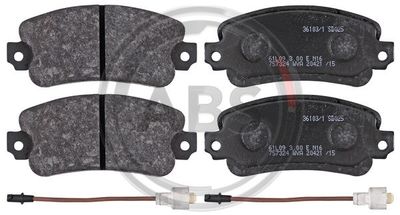 Brake Pad Set, disc brake A.B.S. 36103/1