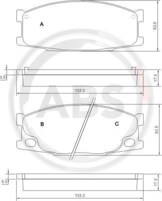 A.B.S. 37026 Brake Pad Set, disc brake