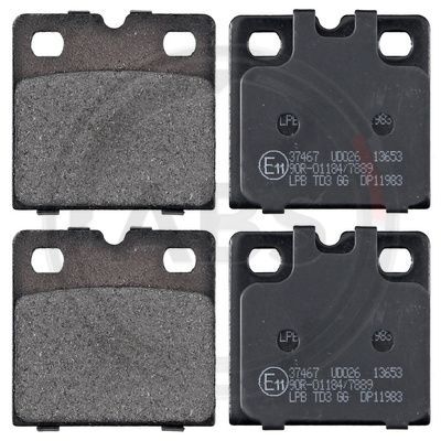 Brake Pad Set, disc parking brake A.B.S. 37467