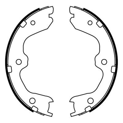 ABE C01067ABE Brake Shoe Set, parking brake