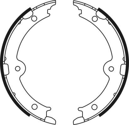 ABE C02087ABE Brake Shoe Set, parking brake