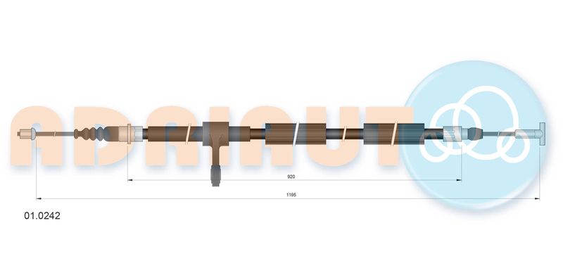 ADRIAUTO 01.0242 Cable Pull, parking brake