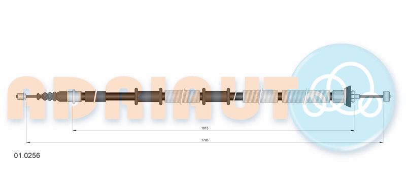ADRIAUTO 01.0256 Cable Pull, parking brake