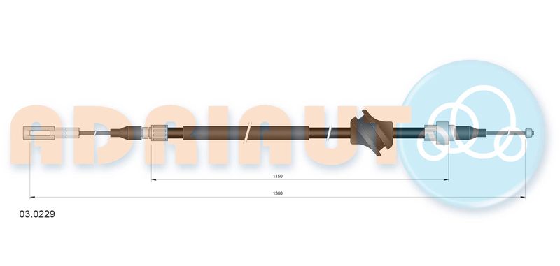 ADRIAUTO 03.0229 Cable Pull, parking brake