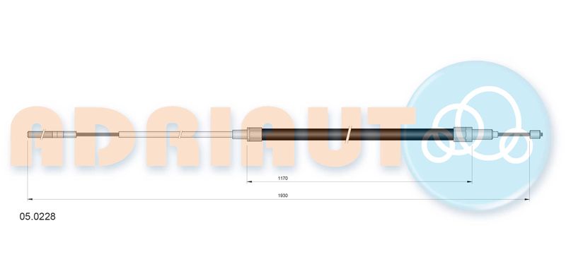ADRIAUTO 05.0228 Cable Pull, parking brake