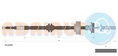 Cable Pull, parking brake ADRIAUTO 05.0266