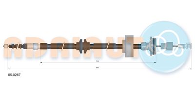 Cable Pull, parking brake ADRIAUTO 05.0267