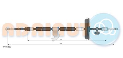 Cable Pull, parking brake ADRIAUTO 06.0220