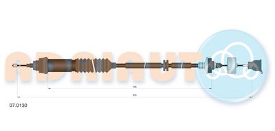 Cable Pull, clutch control ADRIAUTO 07.0130