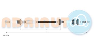 Cable Pull, clutch control ADRIAUTO 07.0154