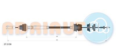 Cable Pull, clutch control ADRIAUTO 07.0156