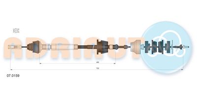 Cable Pull, clutch control ADRIAUTO 07.0159