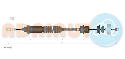 Cable Pull, clutch control ADRIAUTO 07.0167