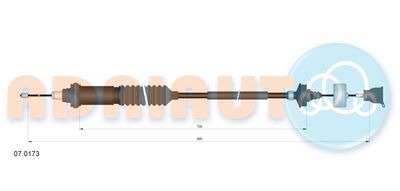 Cable Pull, clutch control ADRIAUTO 07.0173