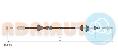 Cable Pull, clutch control ADRIAUTO 07.0174