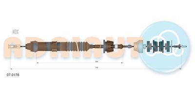 Cable Pull, clutch control ADRIAUTO 07.0176