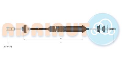 Cable Pull, clutch control ADRIAUTO 07.0178