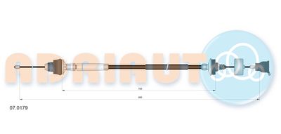 Cable Pull, clutch control ADRIAUTO 07.0179