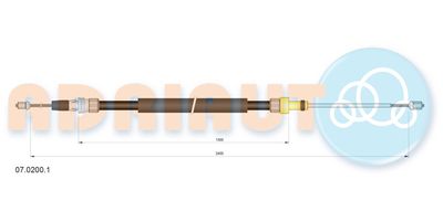 Cable Pull, parking brake ADRIAUTO 07.0200.1