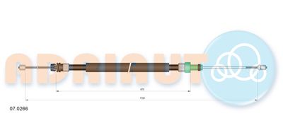 Cable Pull, parking brake ADRIAUTO 07.0266