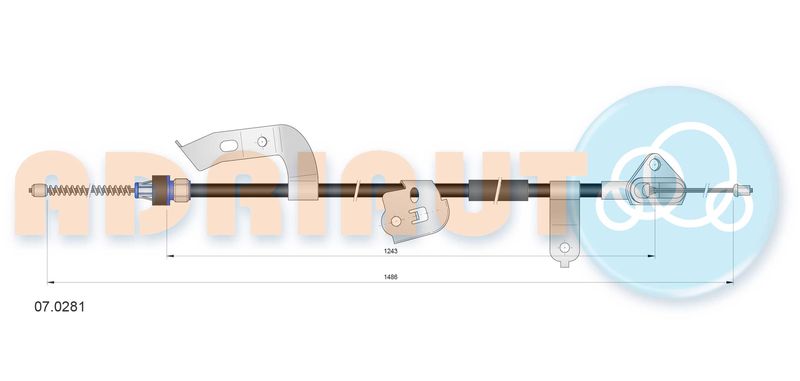 ADRIAUTO 07.0281 Cable Pull, parking brake