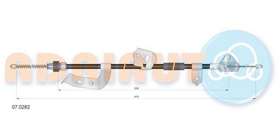 Cable Pull, parking brake ADRIAUTO 07.0282