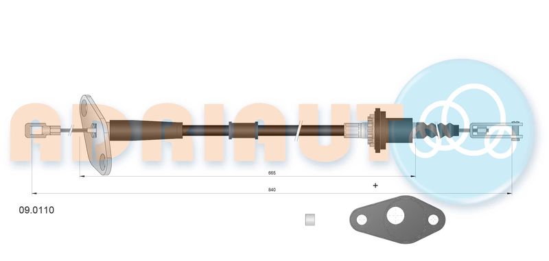 ADRIAUTO 09.0110 Cable Pull, clutch control