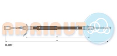 Cable Pull, parking brake ADRIAUTO 09.0257