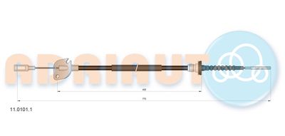 Cable Pull, clutch control ADRIAUTO 11.0101.1