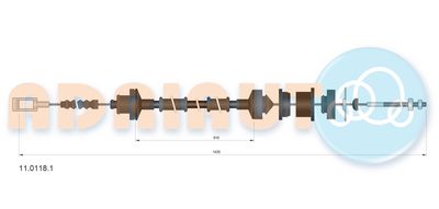 Cable Pull, clutch control ADRIAUTO 11.0118.1