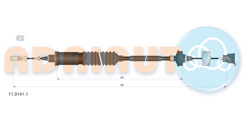 ADRIAUTO 11.0141.1 Cable Pull, clutch control