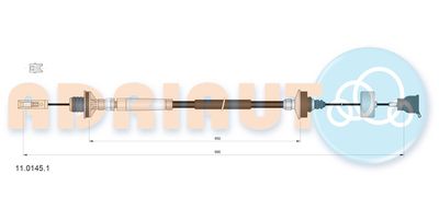 Cable Pull, clutch control ADRIAUTO 11.0145.1