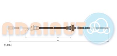 Cable Pull, clutch control ADRIAUTO 11.0154