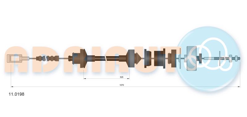 ADRIAUTO 11.0198 Cable Pull, clutch control