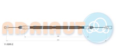 Cable Pull, parking brake ADRIAUTO 11.0205.2