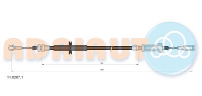 Cable Pull, parking brake ADRIAUTO 11.0207.1