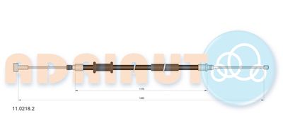 Cable Pull, parking brake ADRIAUTO 11.0218.2