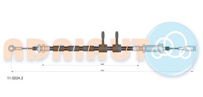 Cable Pull, parking brake ADRIAUTO 11.0224.2