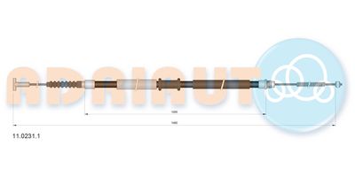 Cable Pull, parking brake ADRIAUTO 11.0231.1