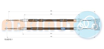 Cable Pull, parking brake ADRIAUTO 13.0215.1