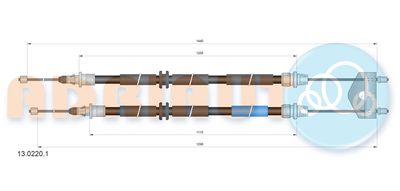 Cable Pull, parking brake ADRIAUTO 13.0220.1