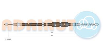 Cable Pull, parking brake ADRIAUTO 13.0285