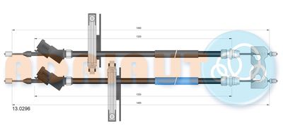 Cable Pull, parking brake ADRIAUTO 13.0296