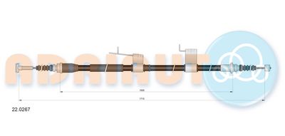 Cable Pull, parking brake ADRIAUTO 22.0267