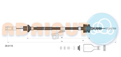 Cable Pull, clutch control ADRIAUTO 28.0116