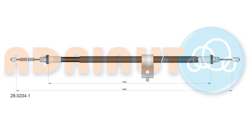 ADRIAUTO 28.0234.1 Cable Pull, parking brake