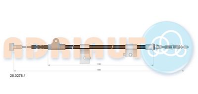 Cable Pull, parking brake ADRIAUTO 28.0278.1