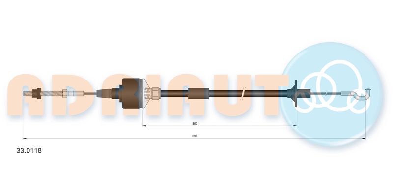 ADRIAUTO 33.0118 Cable Pull, clutch control