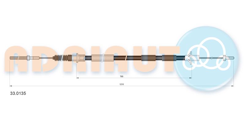 ADRIAUTO 33.0135 Cable Pull, clutch control