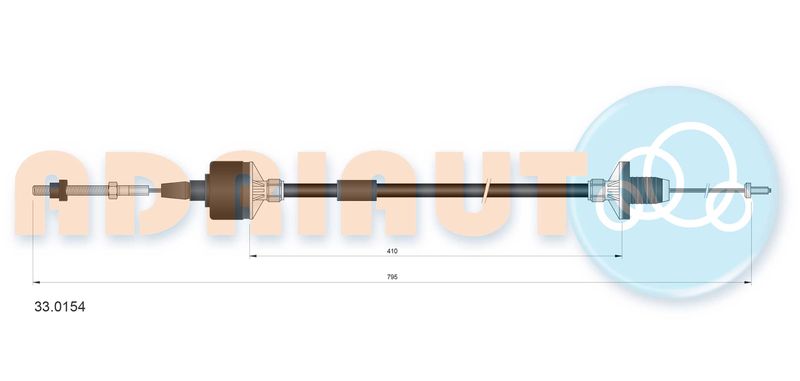 ADRIAUTO 33.0154 Cable Pull, clutch control